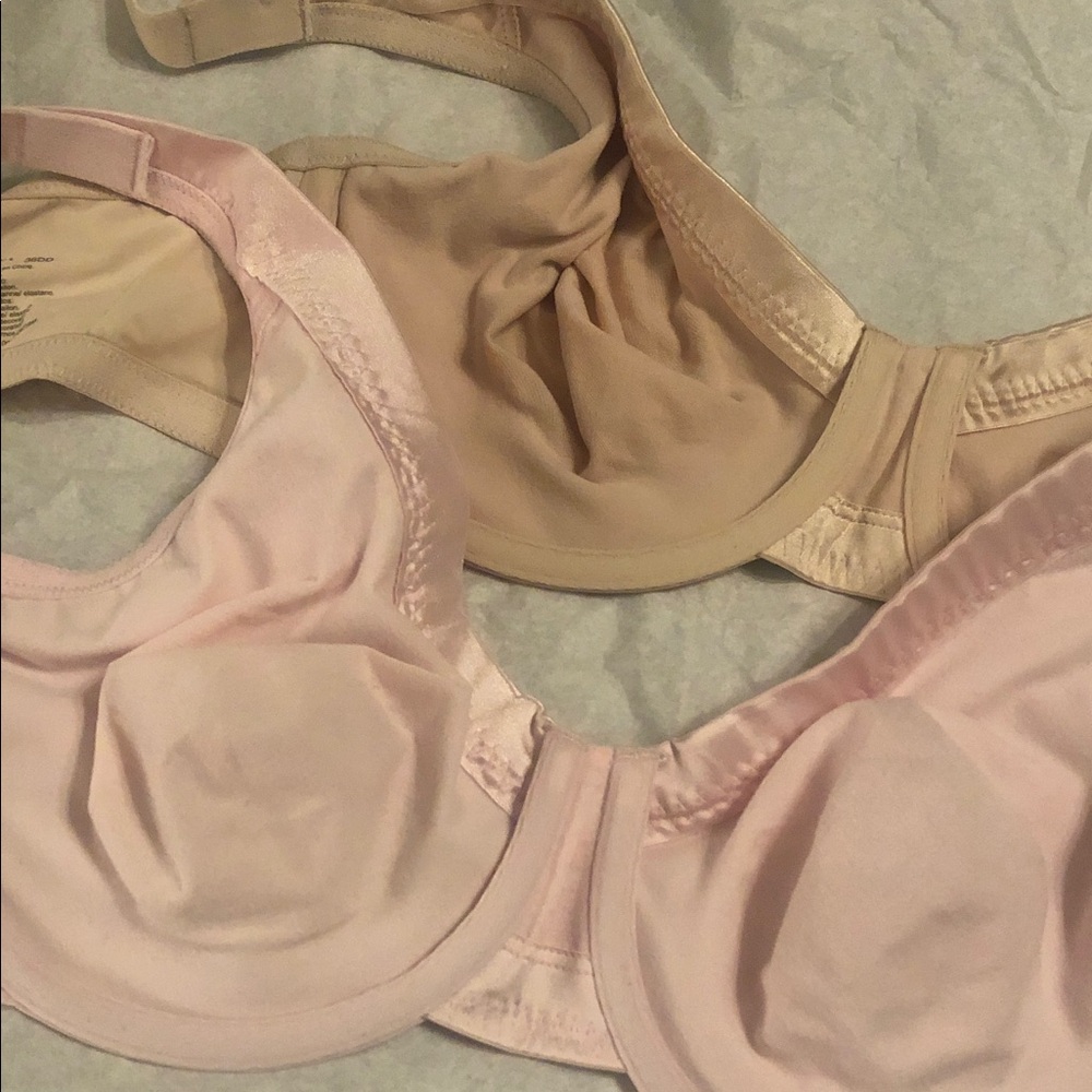 Olga Women's Bra Set - Soft Pink and Tan - Picture 4 of 6